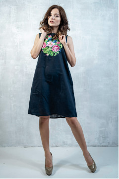 "Sounds of Summer" dress in dark blue