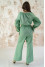 Embroidered jumpsuit "Rozmay" in pistachio color