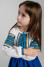 Costume for a girl "Fairy Tale" in blue with yellow