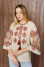 Embroidered shirt "Boguslava" in melange color with cherry ornament